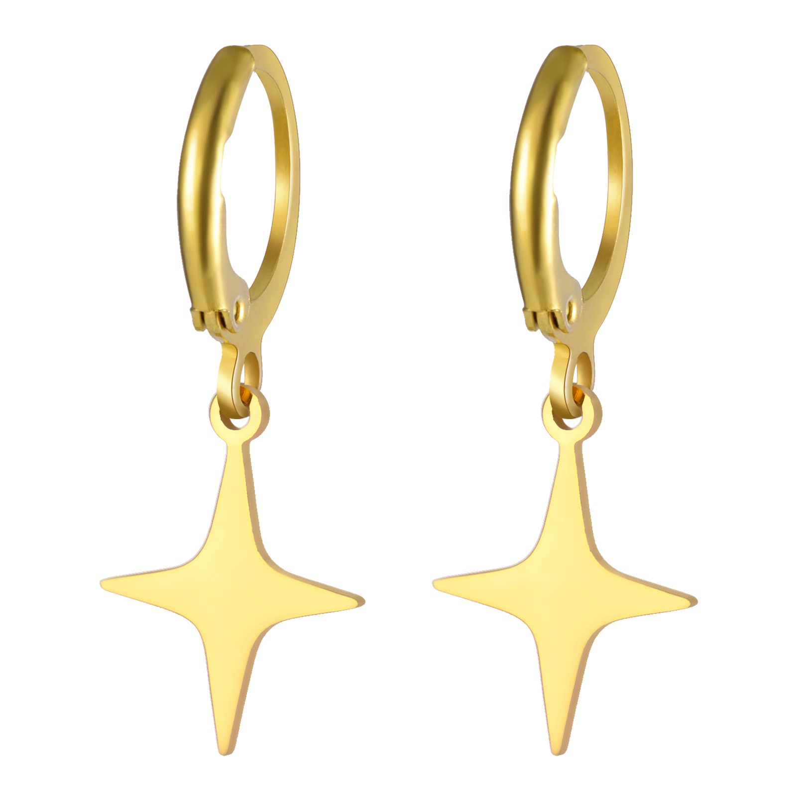 Four pointed star-gold