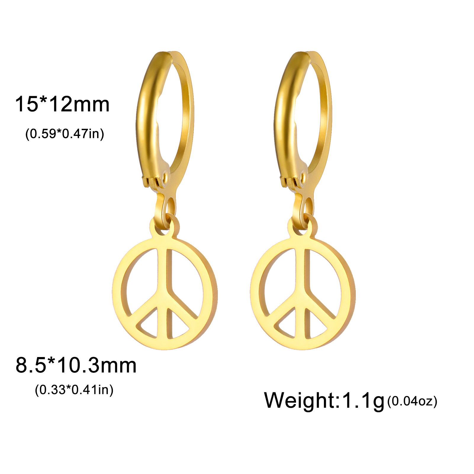 Peace symbol-gold