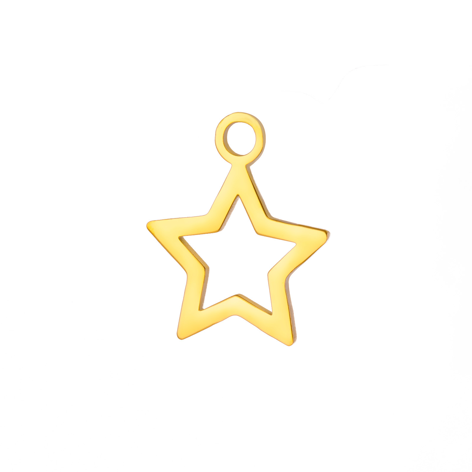 Golden hollow five-pointed star