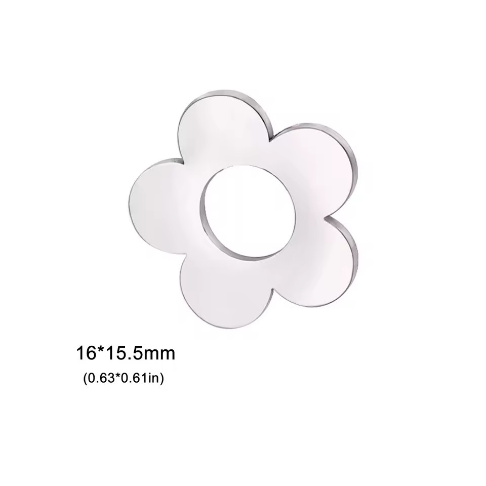 Steel color five-petal flower