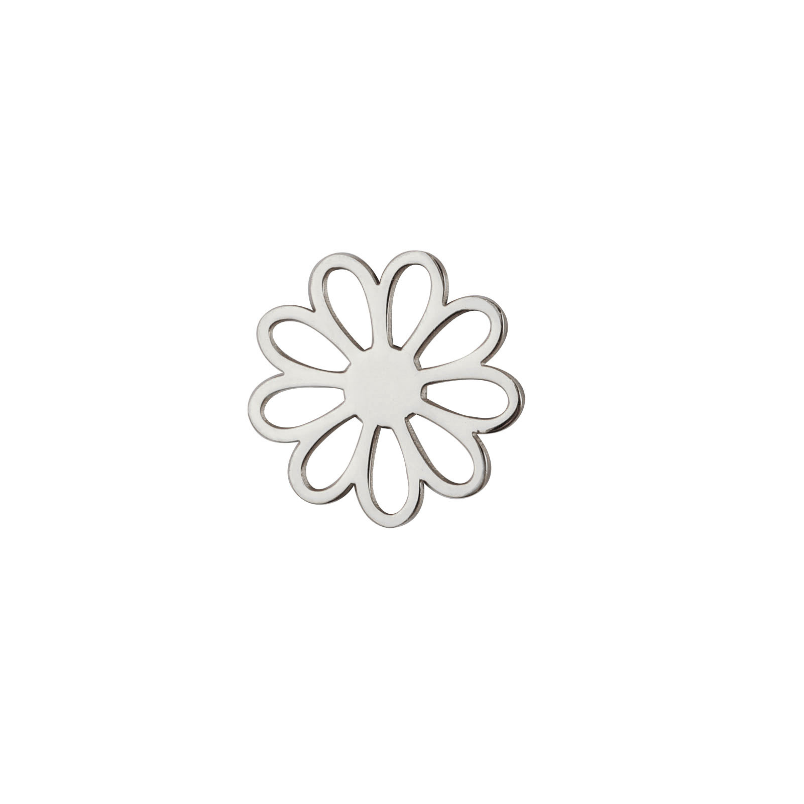 Steel color solid nine-petal flower