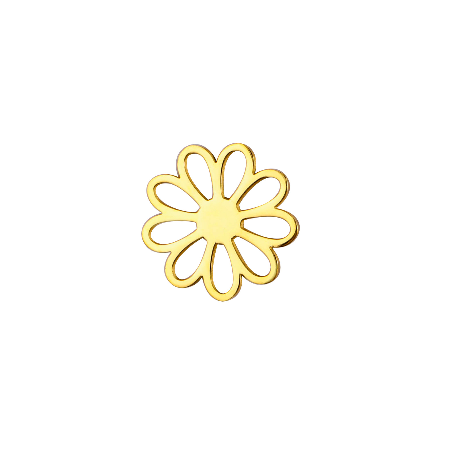 Gold solid nine-petal flower