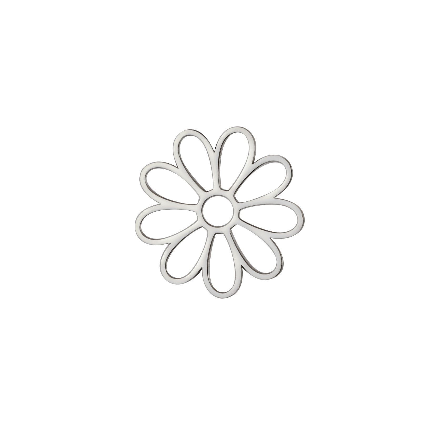 Steel color hollow nine-petal flower