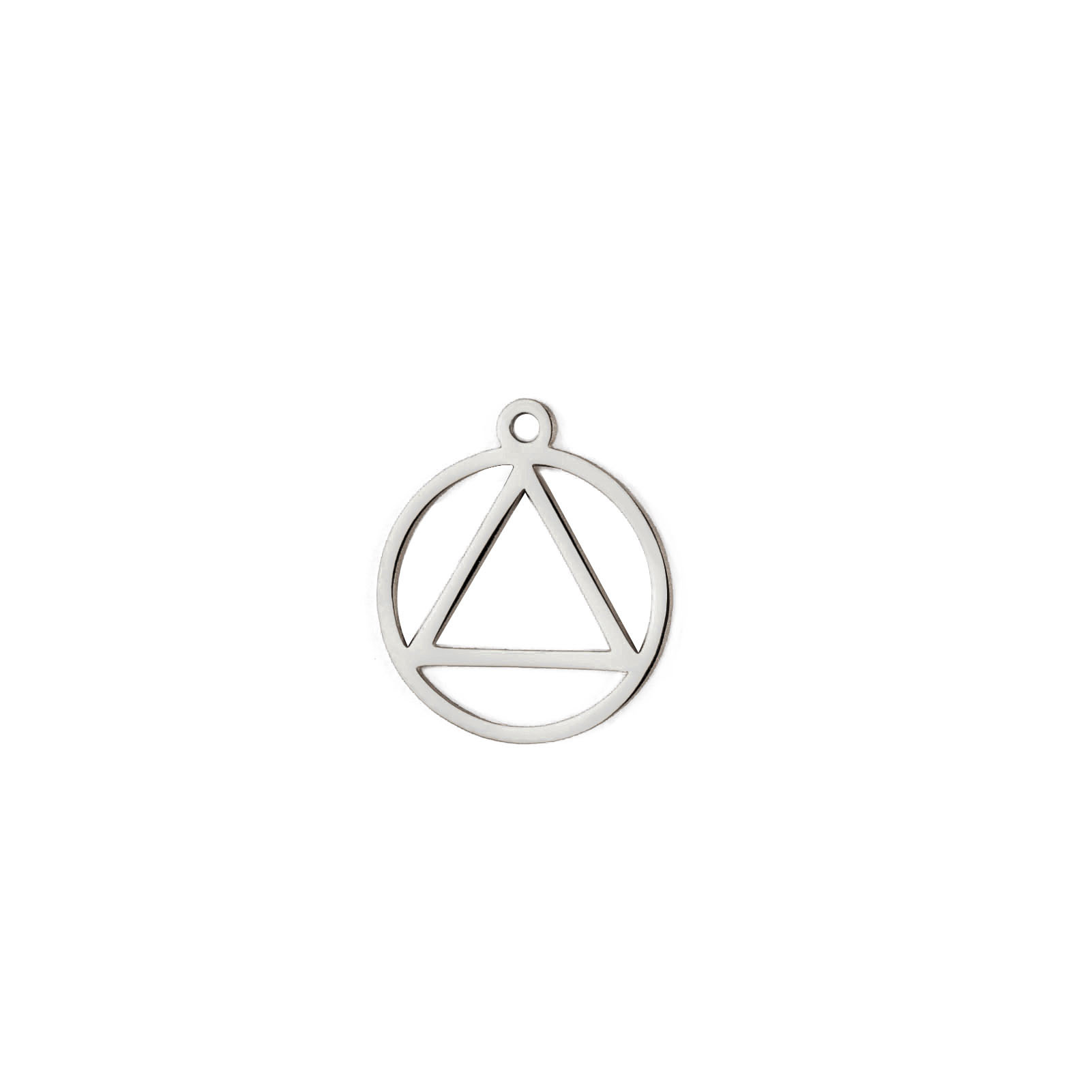 Steel color ring triangle