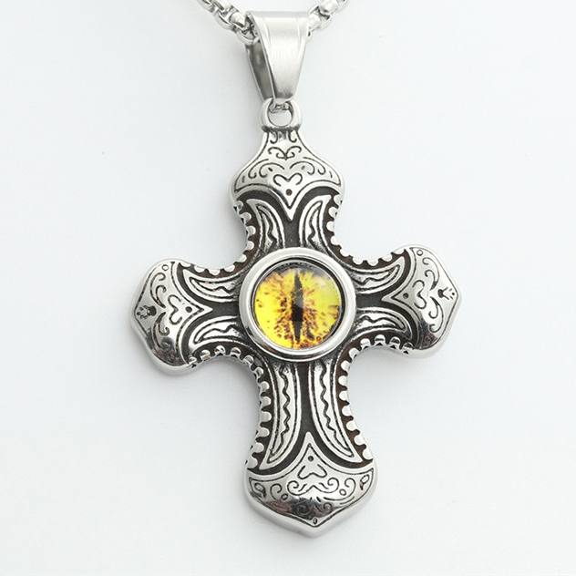 Yellow eye pendant (without chain