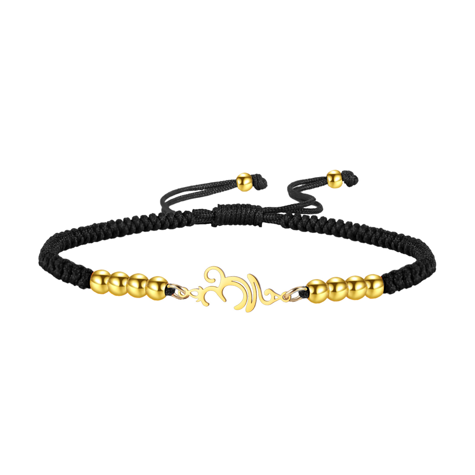 Gold-black braided rope