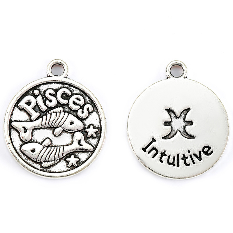 Pisces ancient silver/20*17mm/2g