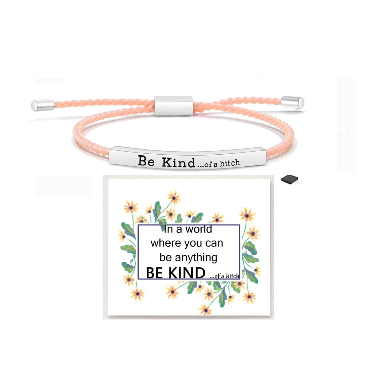 Be kind flower   bracelet