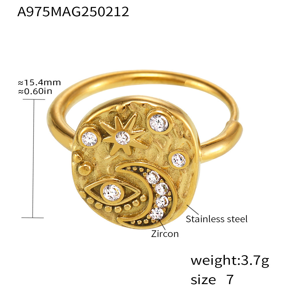 A975-golden white zircon ring