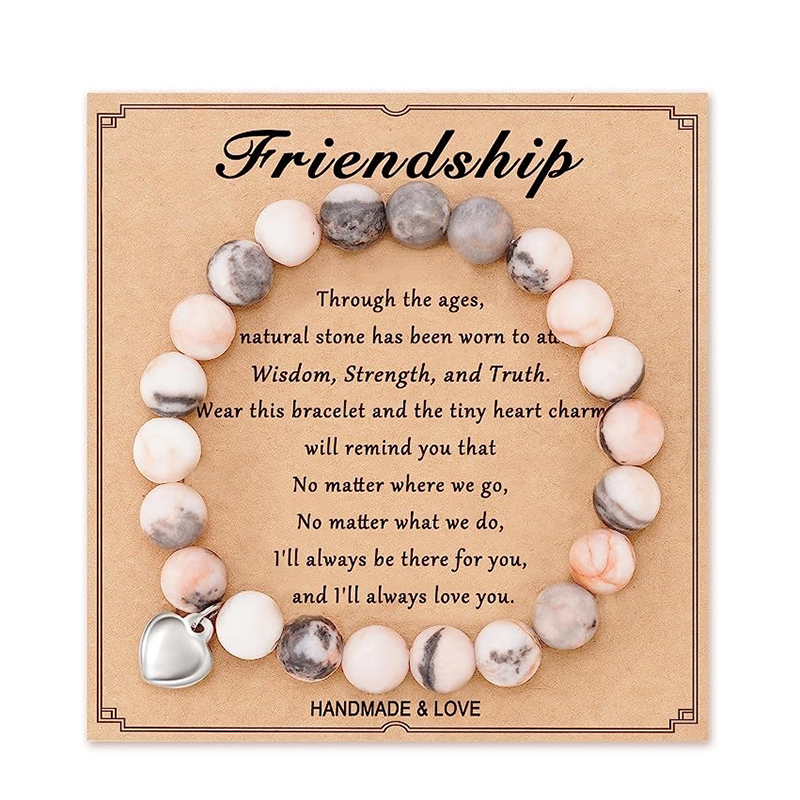 Pink Zebra Love Pendant friendship Card