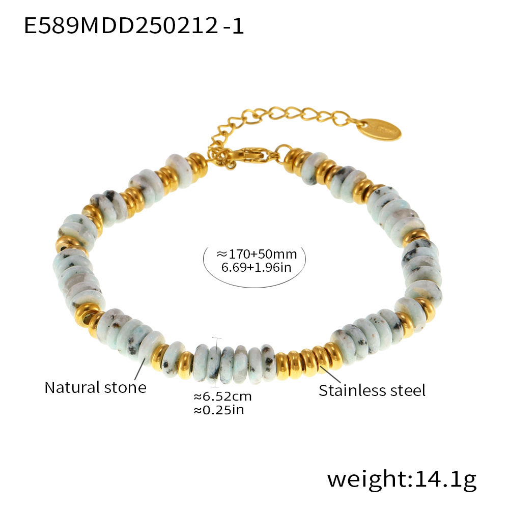 E589-golden abacus bead bracelet-no. 1