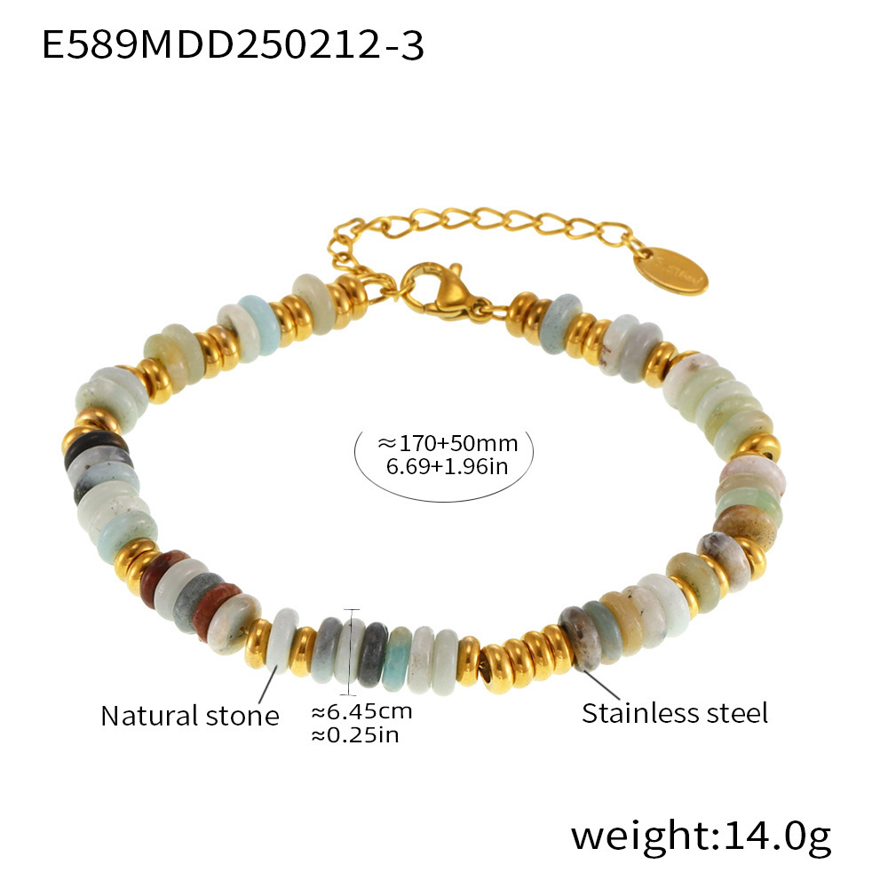 E589-golden abacus bead bracelet-no. 3