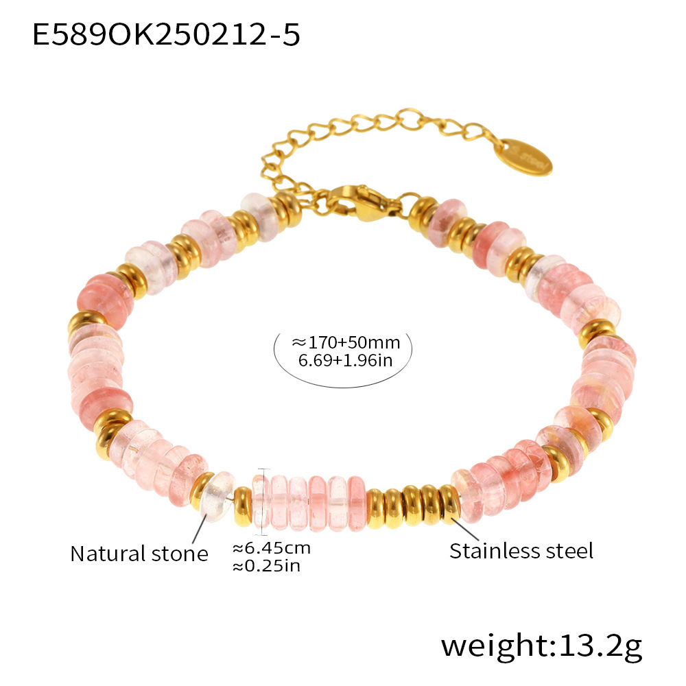 E589-golden abacus bead bracelet-no. 5