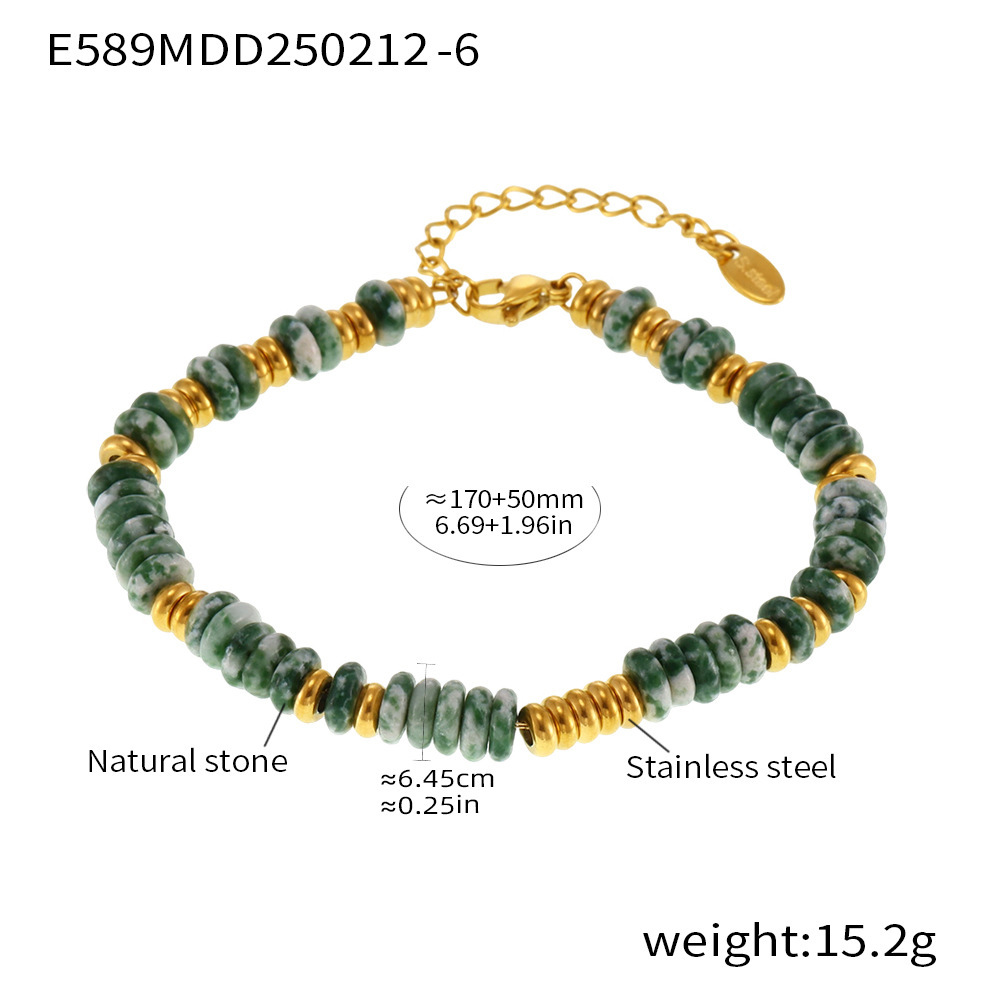 E589-golden abacus bead bracelet-no. 6