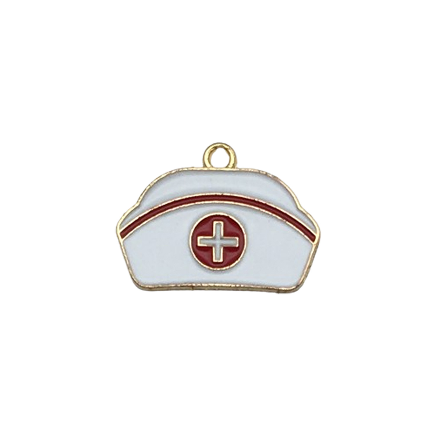 1 white medical nurse cap 18x25mm-1.8g-18900