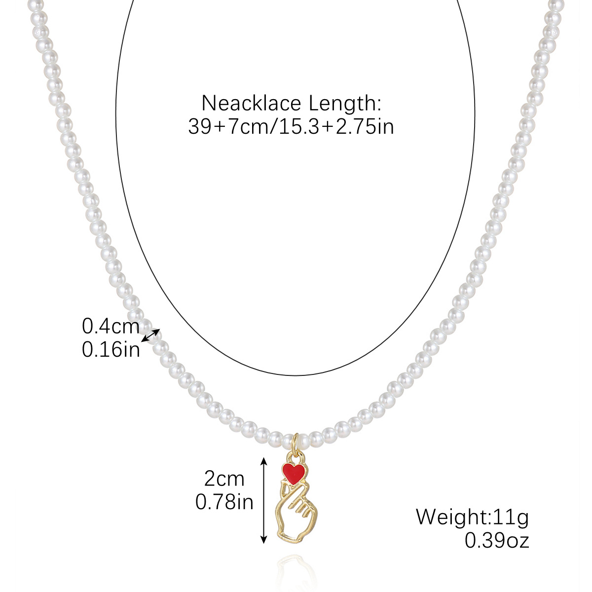 N2411-25 bixin pendant pearl necklace