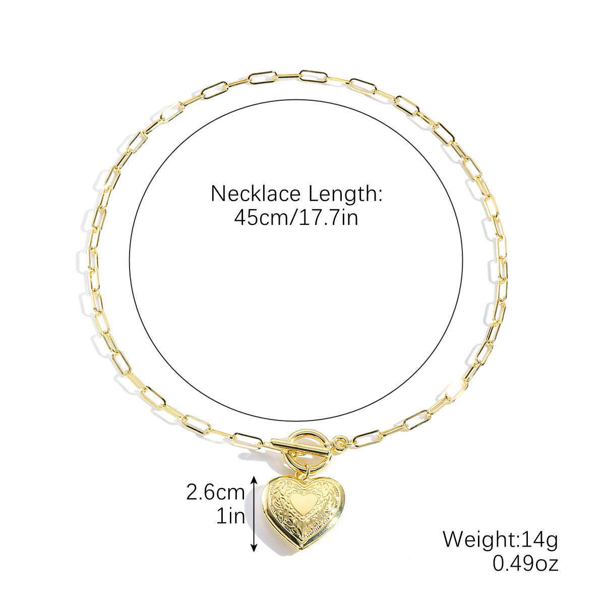 N2411-8 open the love box ot buckle necklace