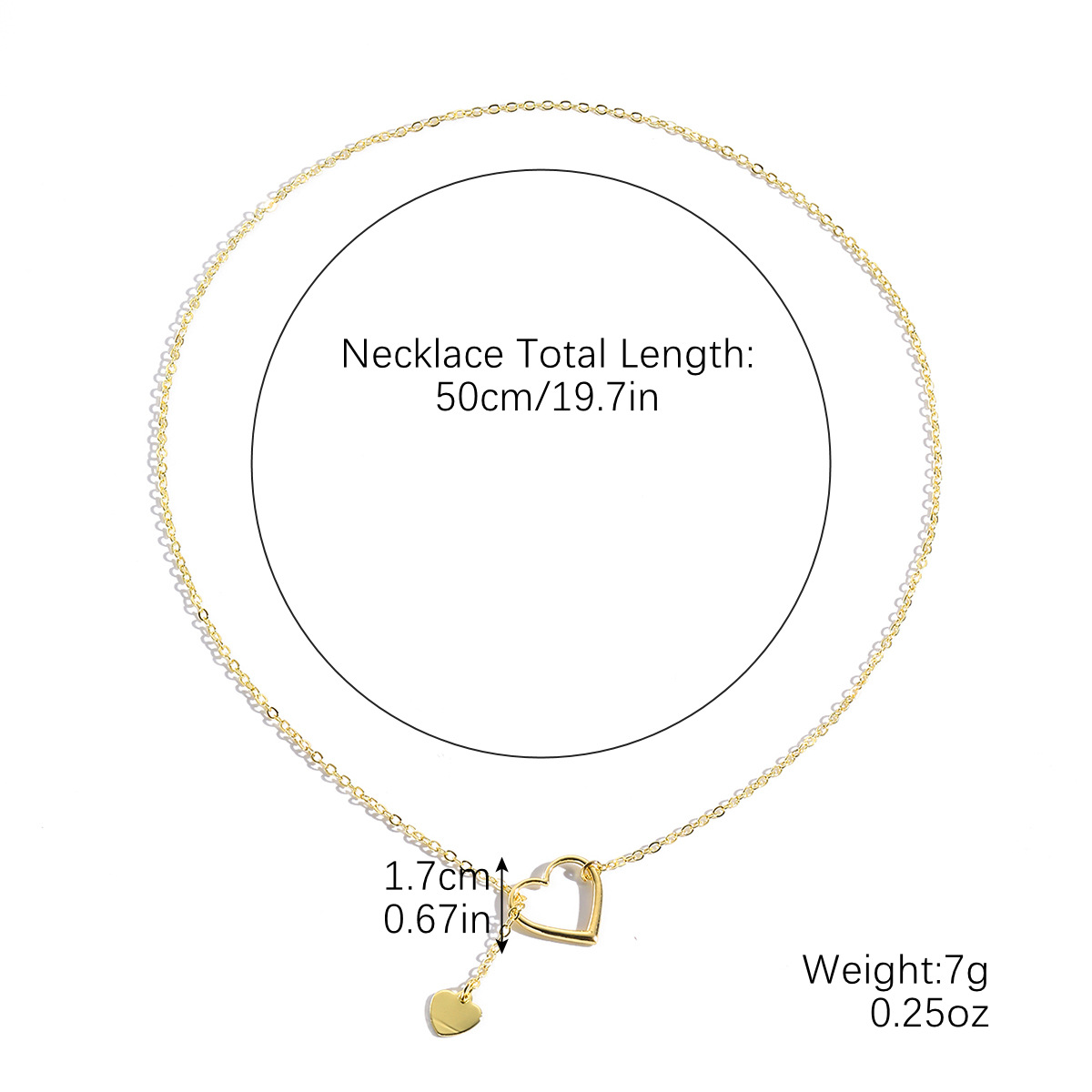 N2411-15 sliding love necklace