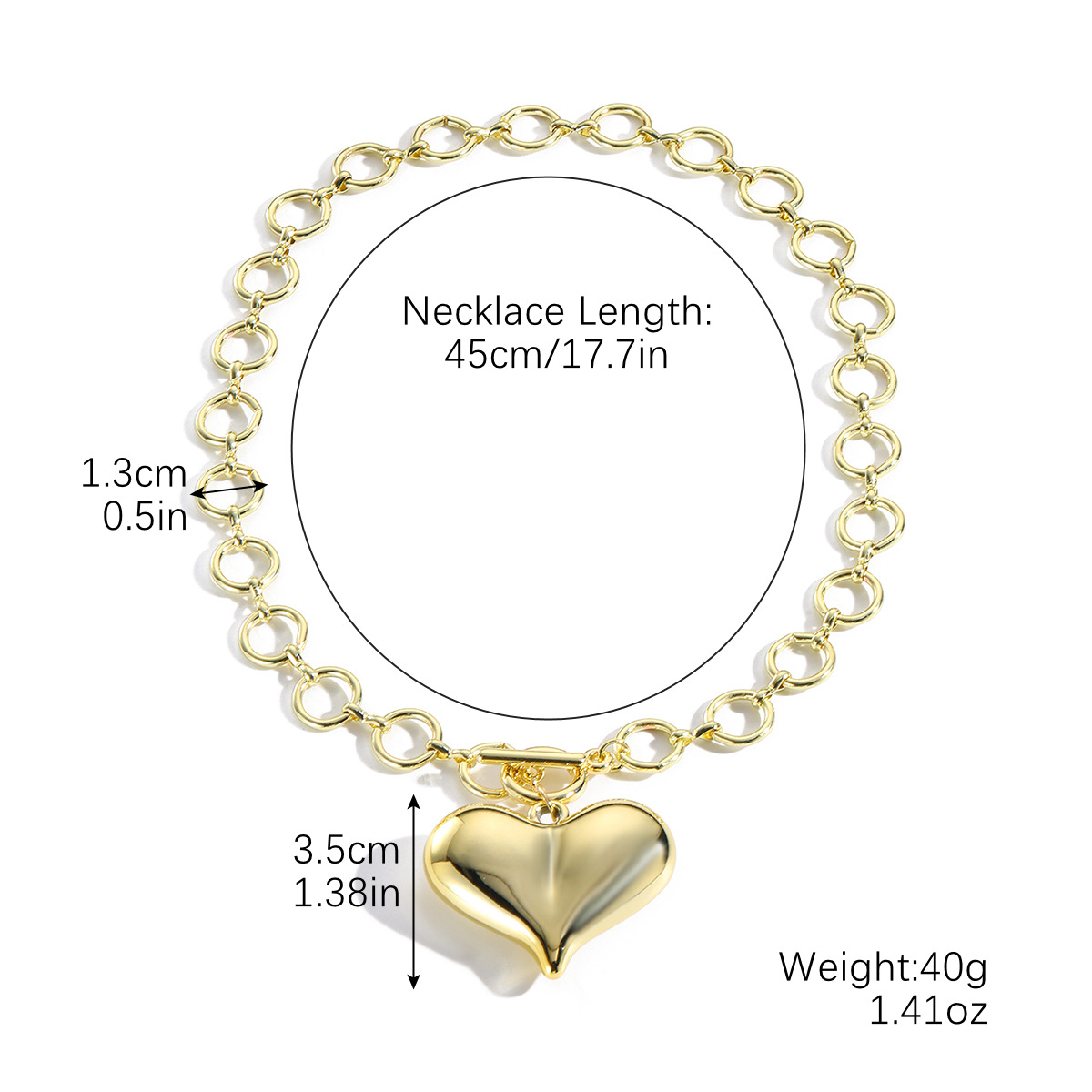 N2411-19 big love ot buckle necklace