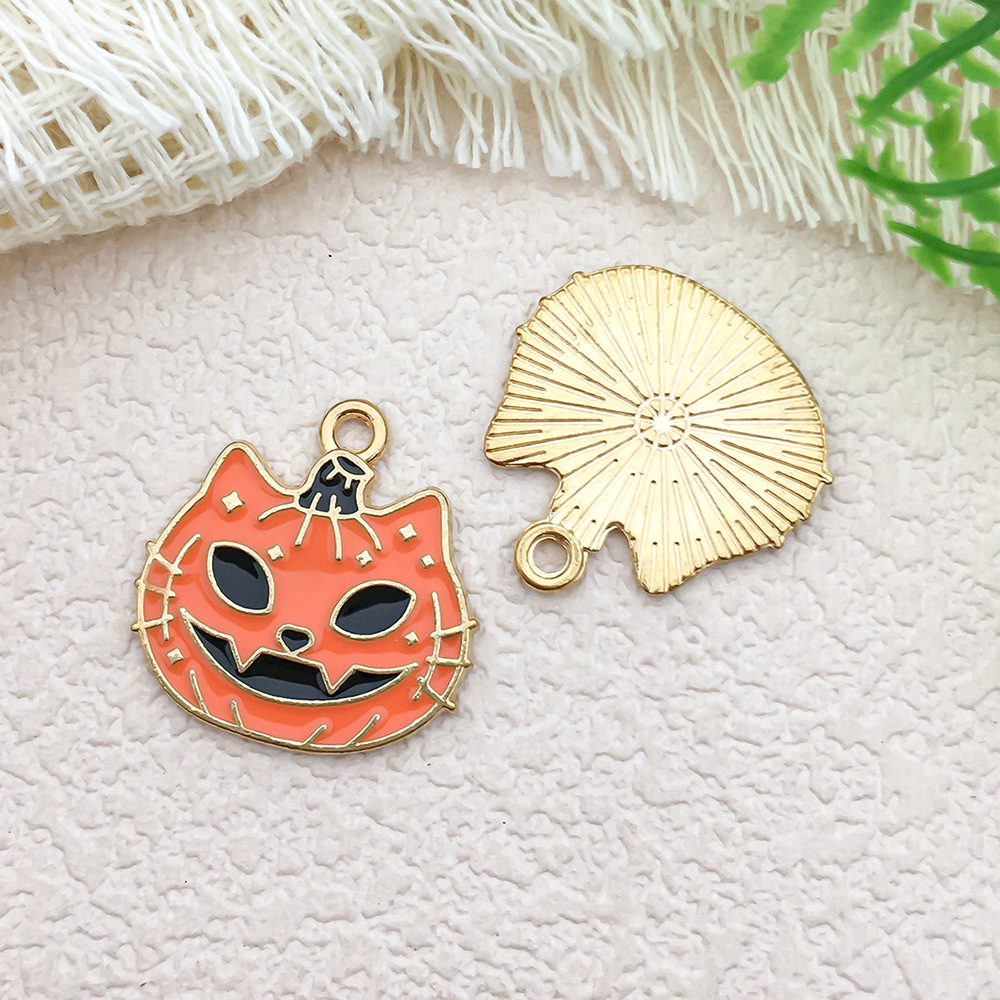 1 Round Halloween Cat 20x20mm-1.4g-15023