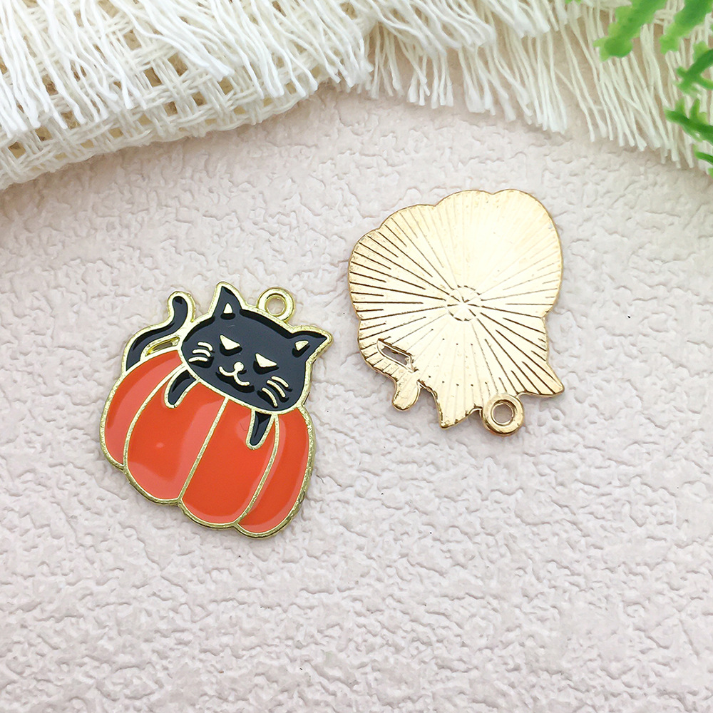 1 Pumpkin Halloween Cat 20x21mm-1.6g-15034