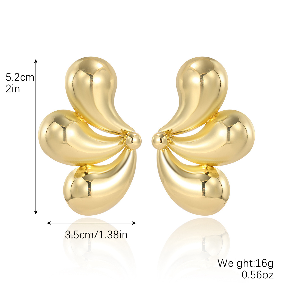 E2408-11 spiral drop earrings