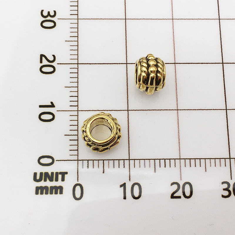 10145-antique gold big hole-5x7mm