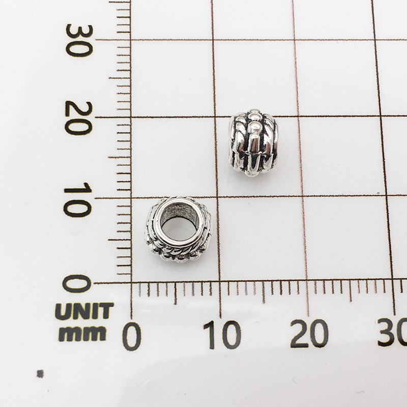 10146-antique silver big hole-5x7mm