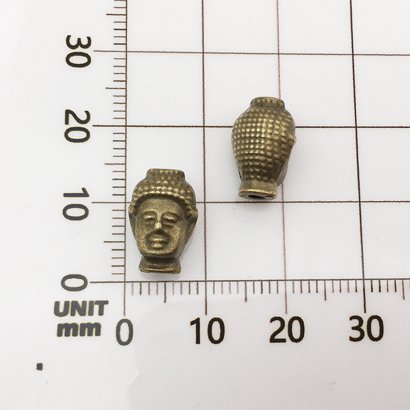 10153-antique bronze Buddha head-8x13-1.5mm