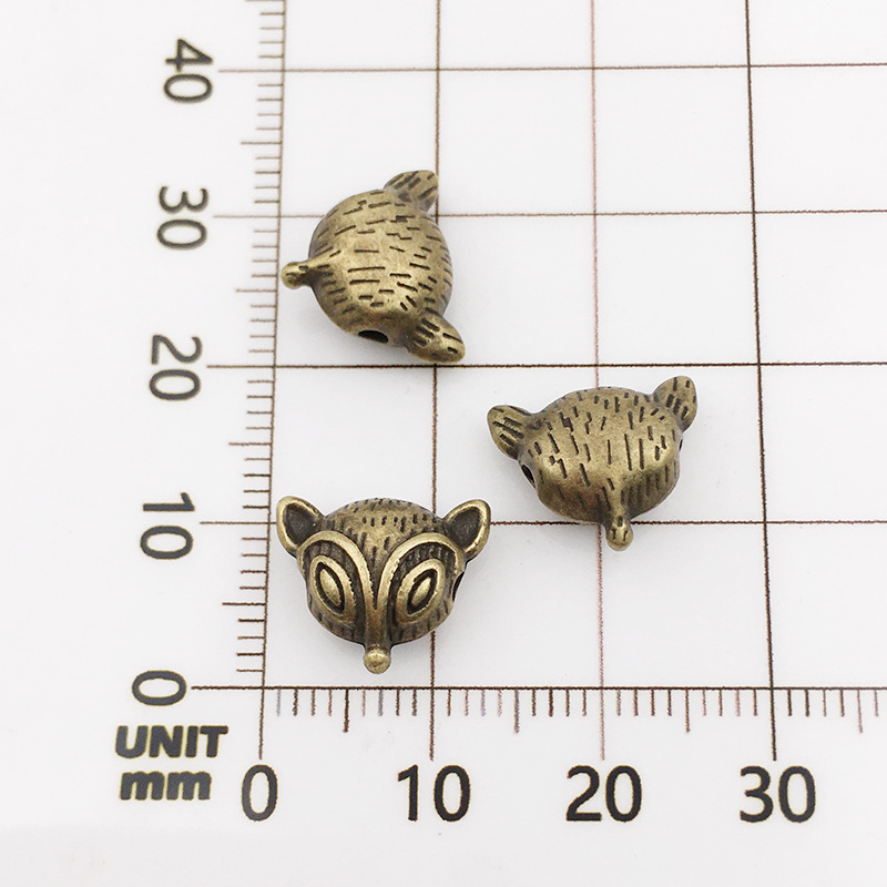 10129-antique Bronze Fox Head-10x12-1.5mm