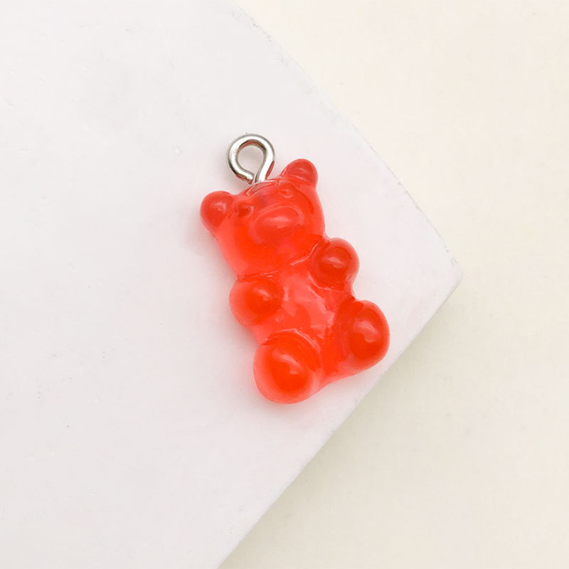 1 Resin bear red 10x20mm-12572