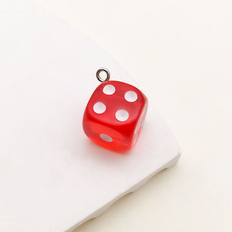 1 red dice 14x14mm-17226