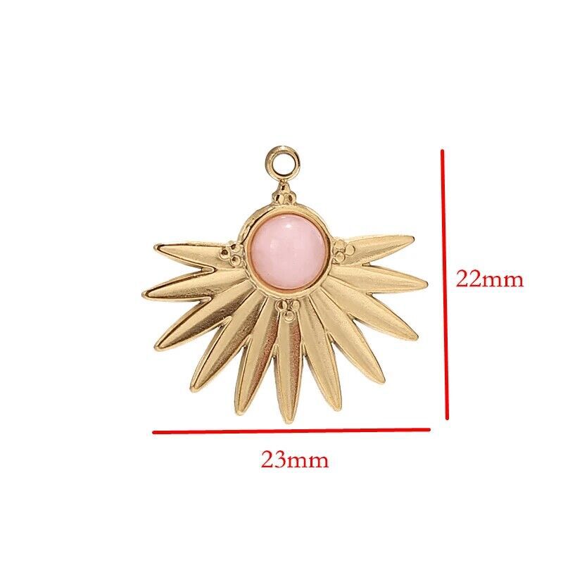 Gold Fan Pendant