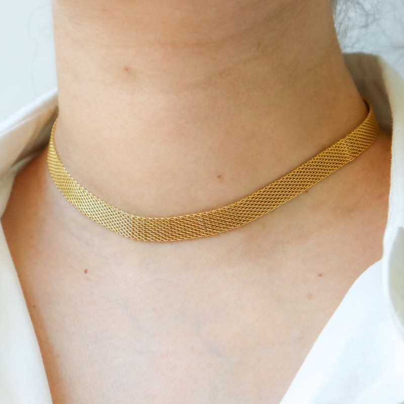 Gold Mesh Necklace