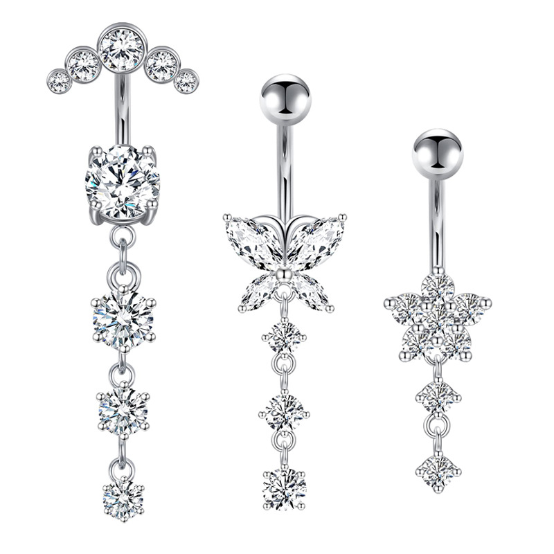 3 piece set silver butterfly