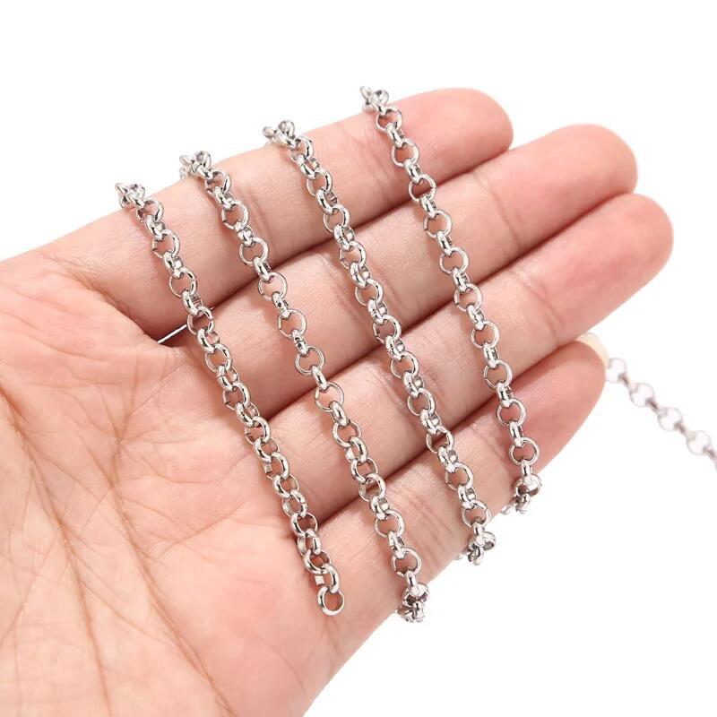 Steel Round Pearl Chain