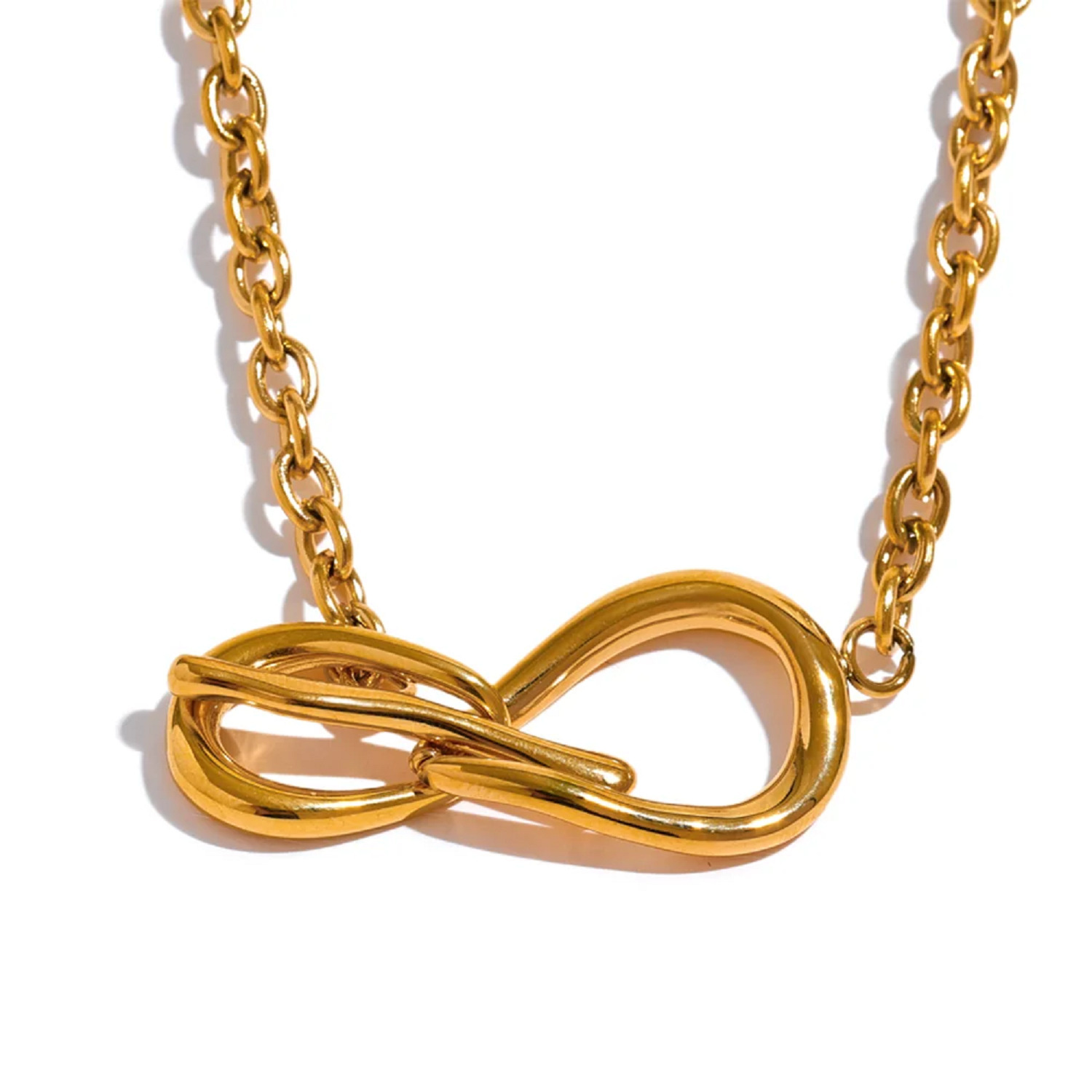 bow gold necklace