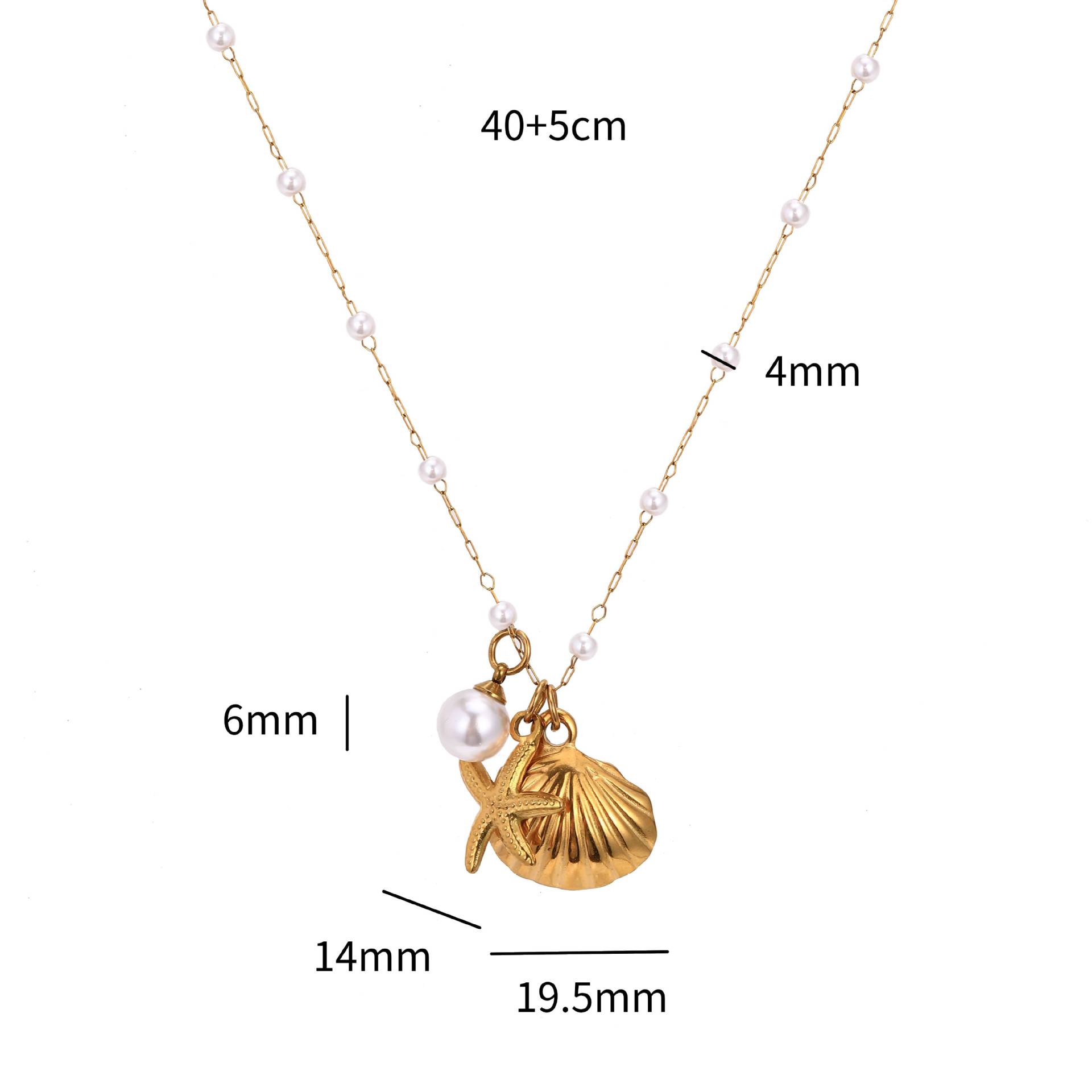 shell gold necklace