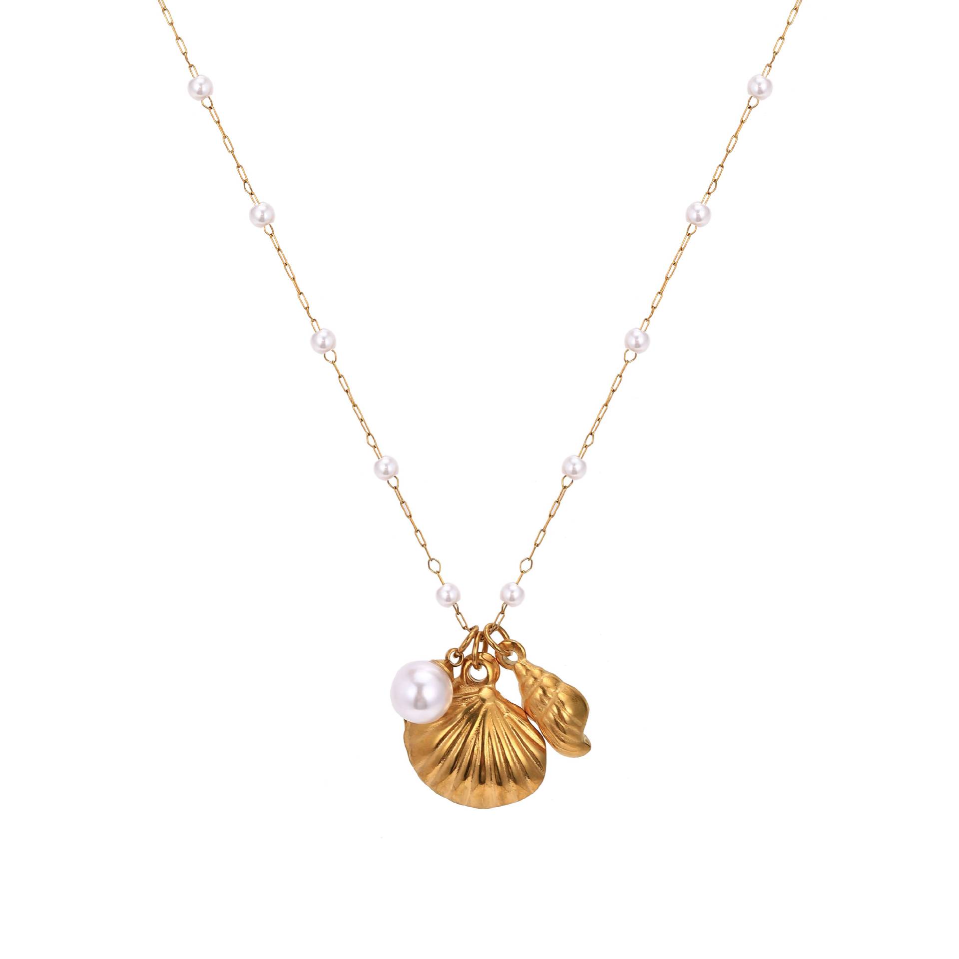 Conch gold necklace