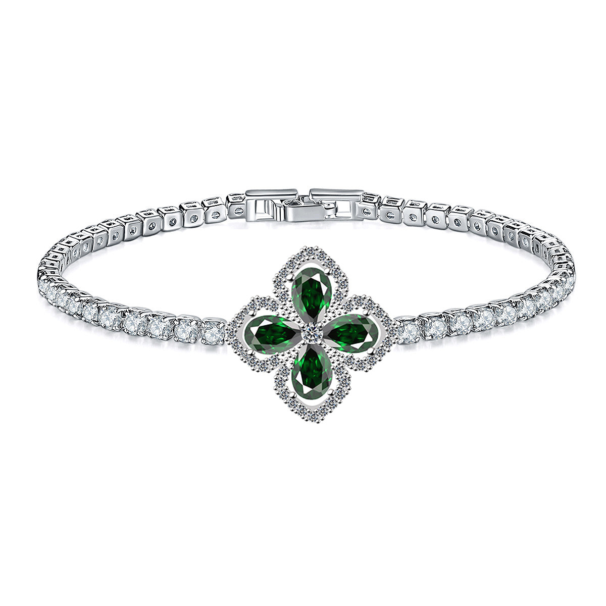 White gold emerald