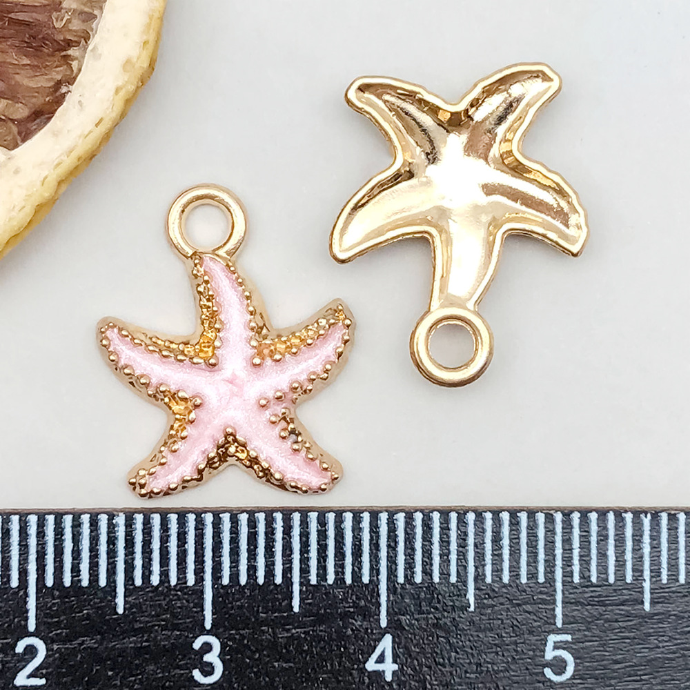 1 dripping pink starfish 15*18mm-1.1g-8612