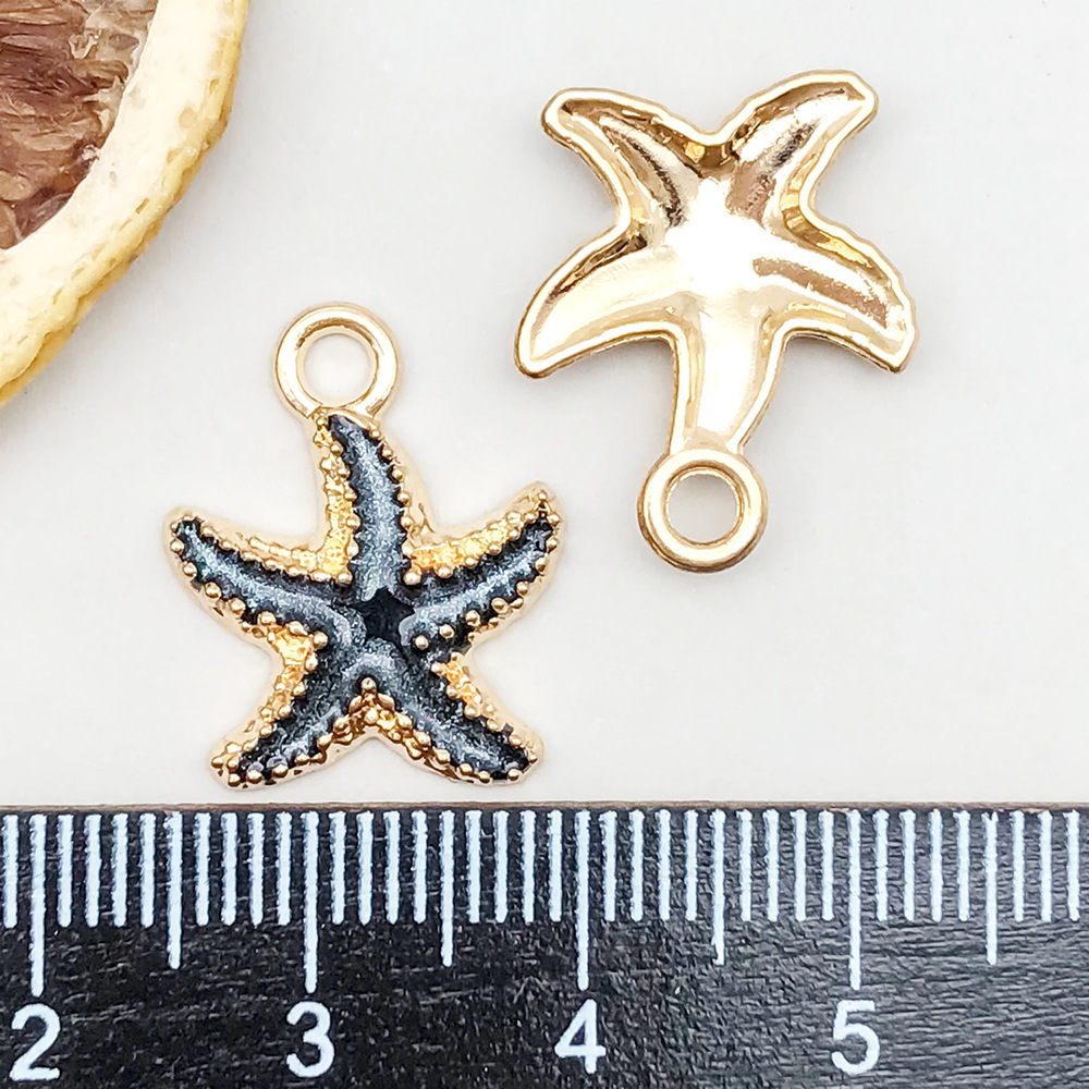 1 Drop Black Starfish 15*18mm-1.1g-8613