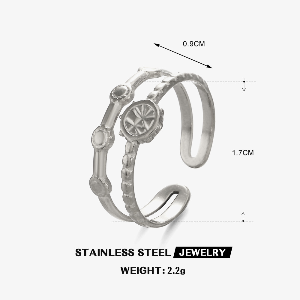 Steel color round ring