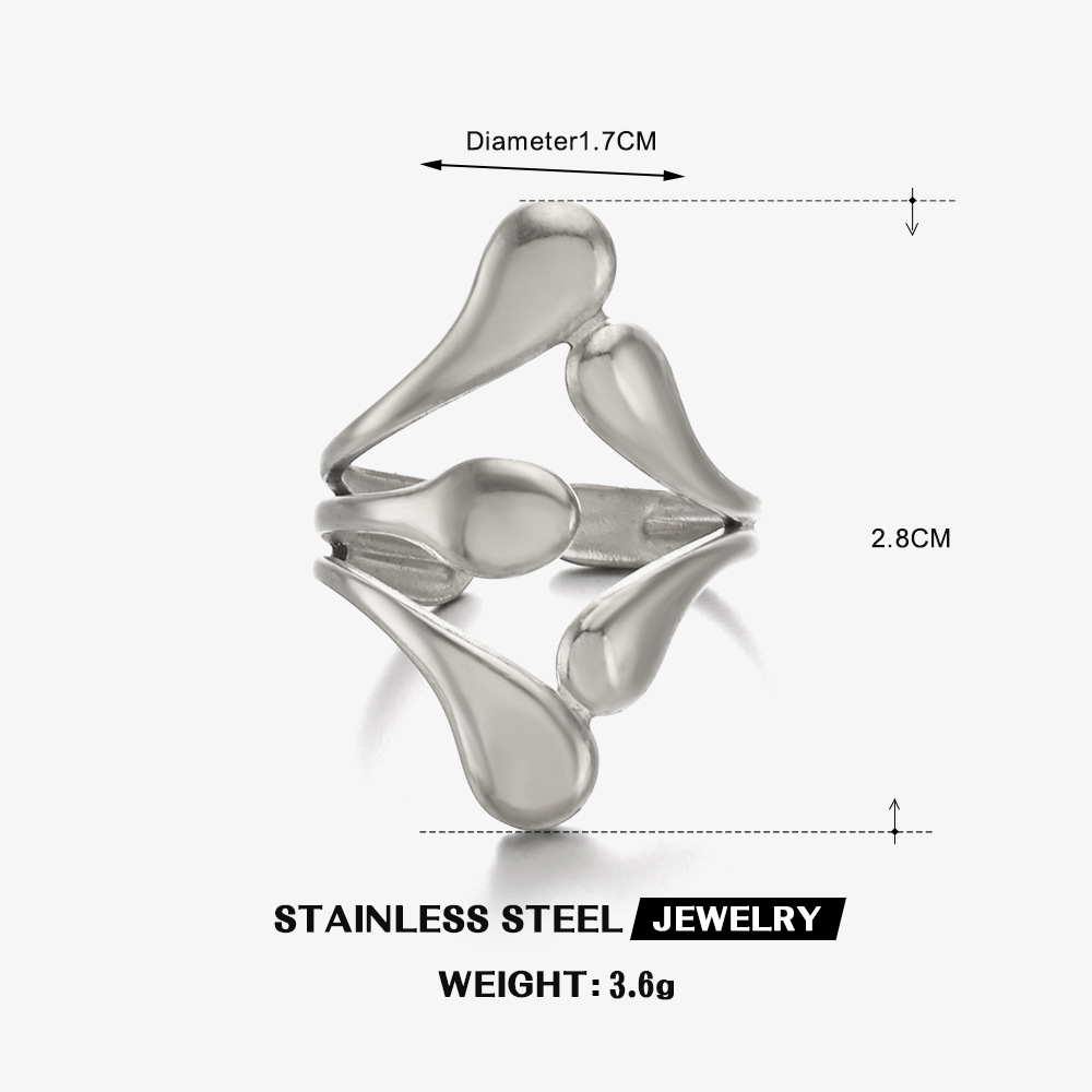 Steel color line ring