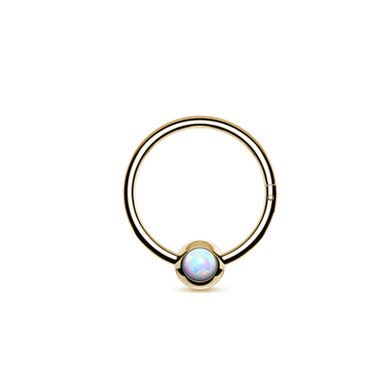 White Opal 1.0*8 * 3mm gold