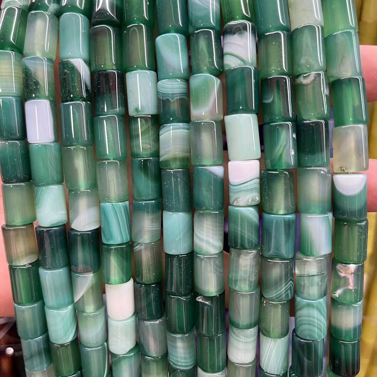 Green striped agate