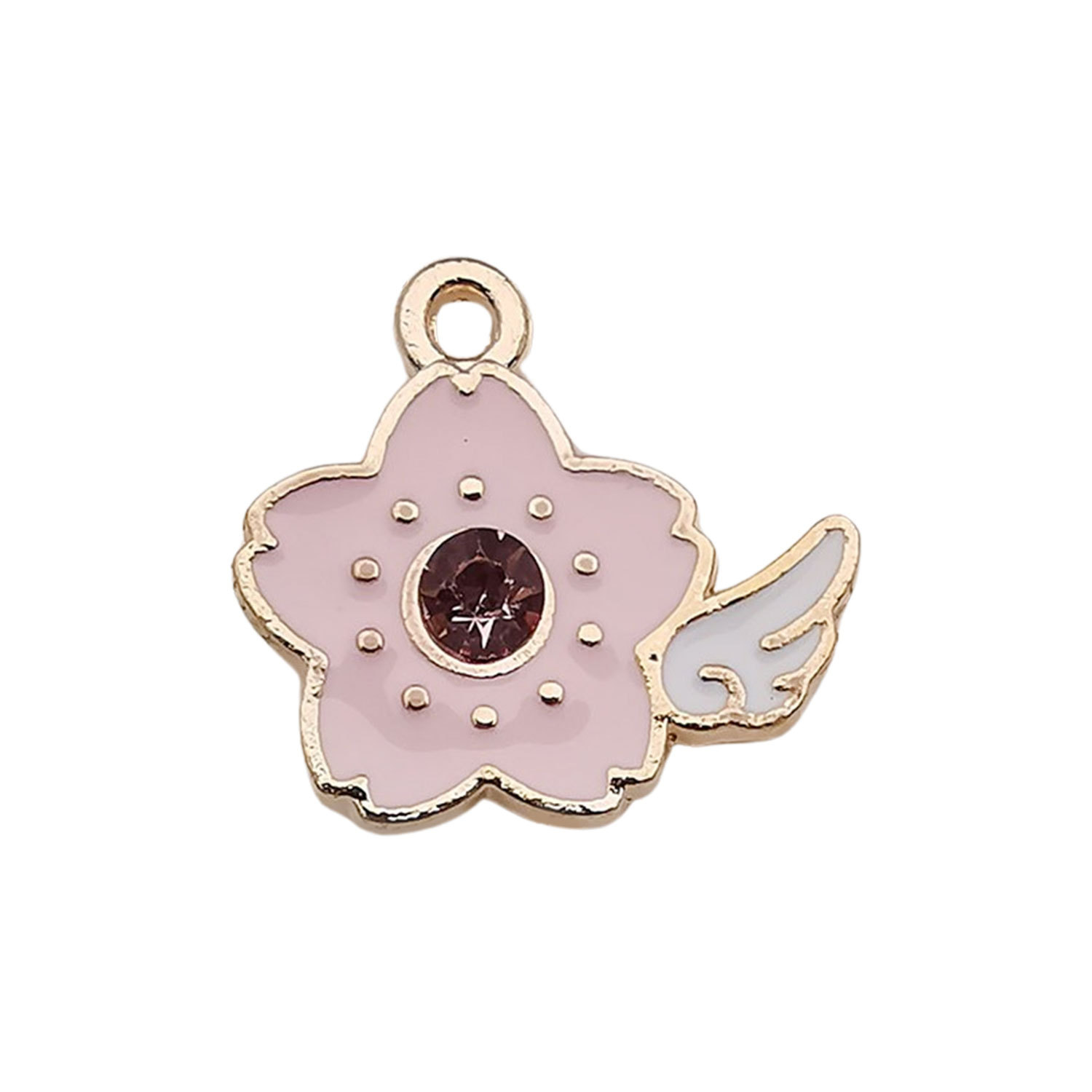 1 point drill zinc alloy flower wings 20x18mm-1.8g-12308