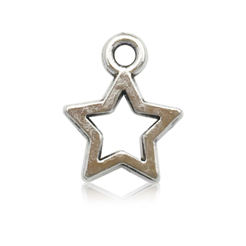 1 antique Silver Star 9 × 12mm-0.3g-6915