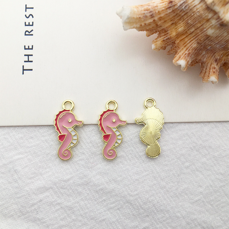 1 pink seahorse 9x20mm-0.7g-14922