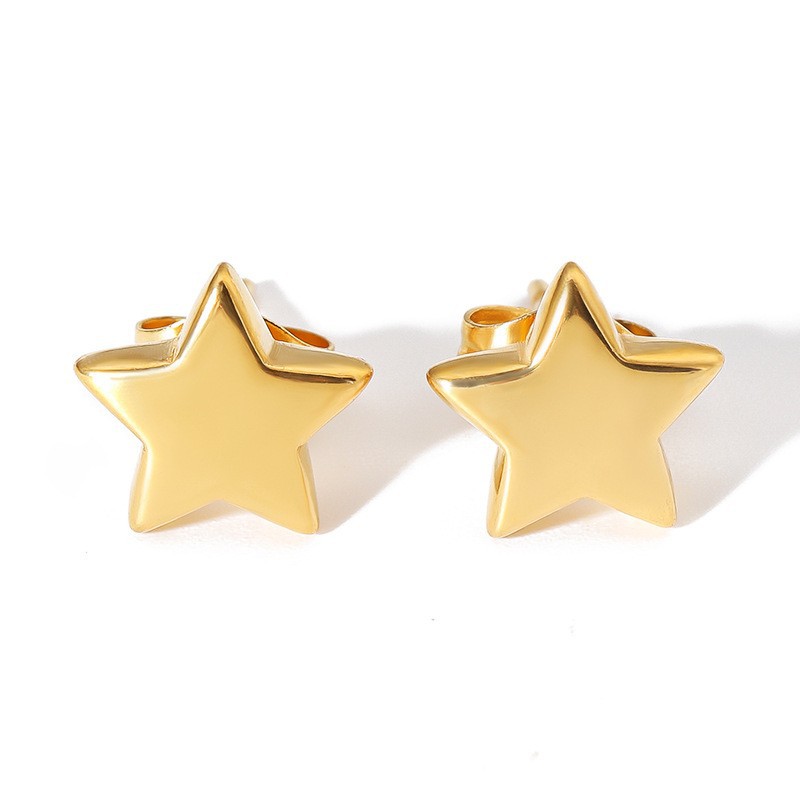 Gold star earrings